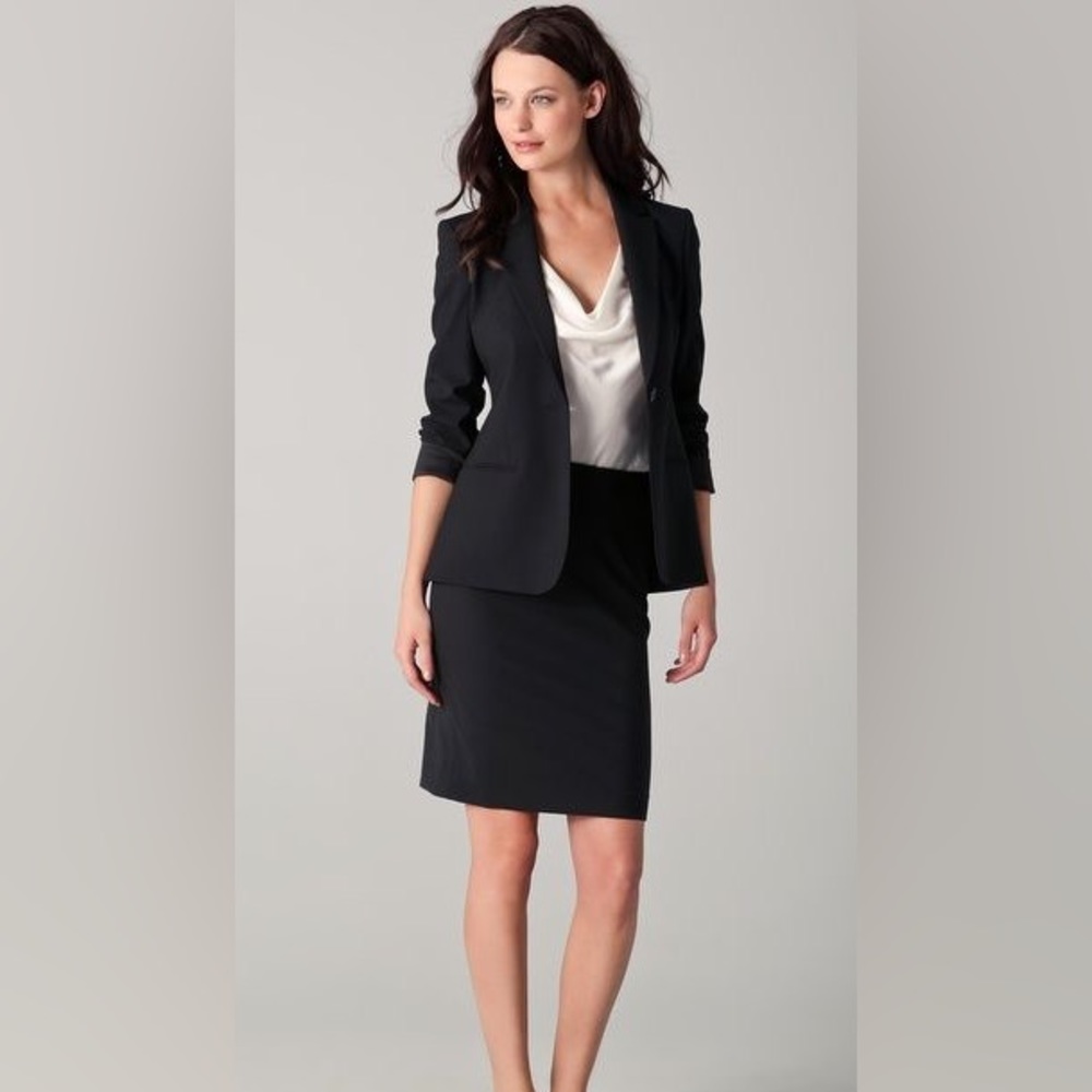 Theory Black Skirt Suit